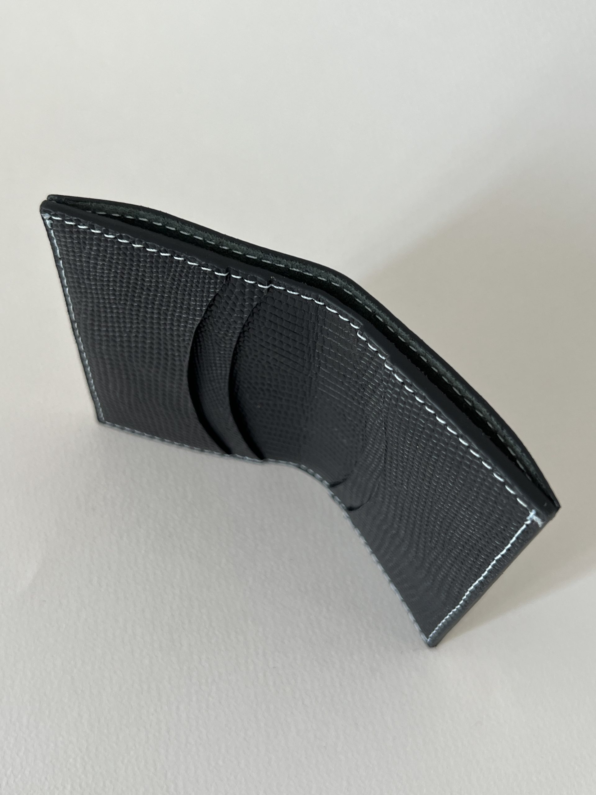 porte carte cuir noir lézard maroquinerie de luxe