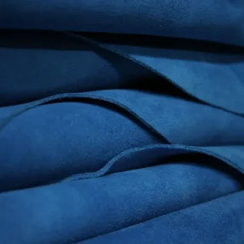 cuir nubuck bleu, inspiration pour maroquinerie artisanale